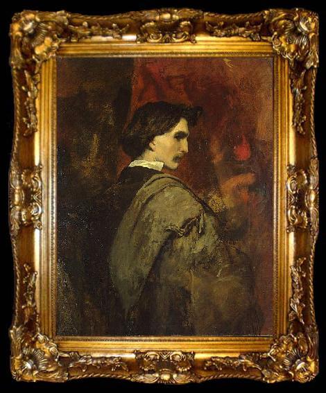 framed  Anselm Feuerbach Self-portrait, ta009-2